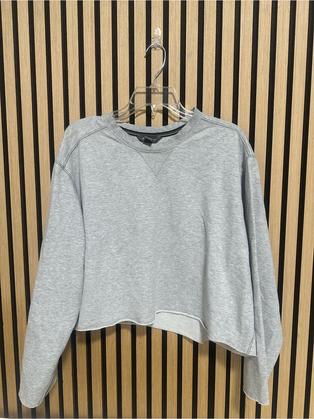 Eddie Bauer Light Heather Gray Crew Sweatshirt